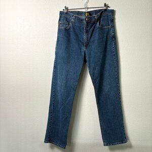 Diamond Gusset Jean Co Jeans Mens Size 38  (37) x 31 Blue Denim Straight Leg USA
